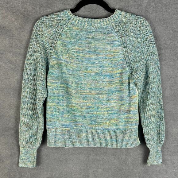 Anthropologie Sweater Womens Extra Small Green Tie Dye Hippie Boho Stretch Comfy - Picture 5 of 11
